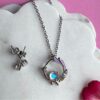 Moonstone Pendant Necklace Earrings Set, Natural Crystal Jewelry Set, Dazzling Moonstone Jewelry
