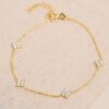 Dainty Silver Bracelet, Diamond Wedding Bracelet, Minimalist Gemstone Bracelet for Women, Bridesmaid Gifts, Christmas Gifts - Image 2